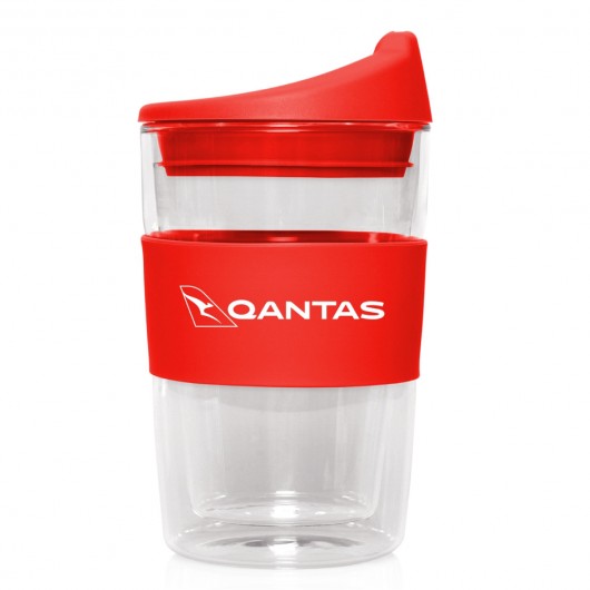 Red Premium Glass Cup 2 Go